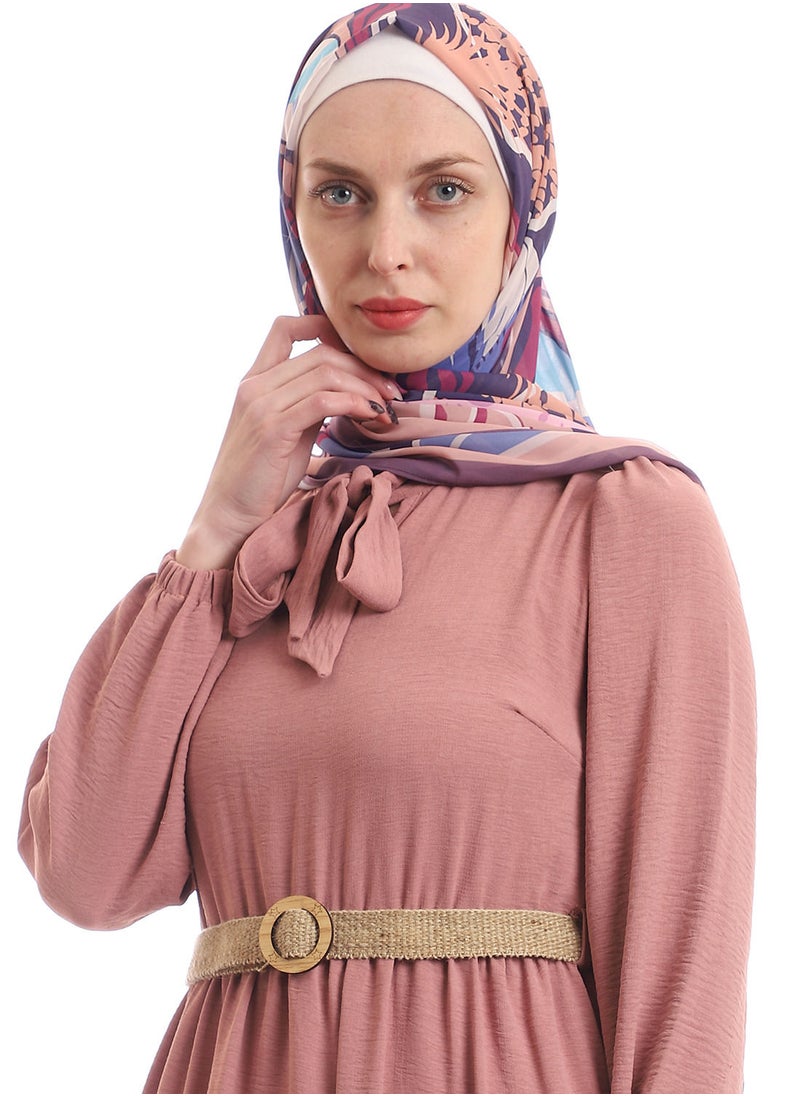 Puritopia - Tiered Plain Cashmere Dress With Removable Belt - Image 1