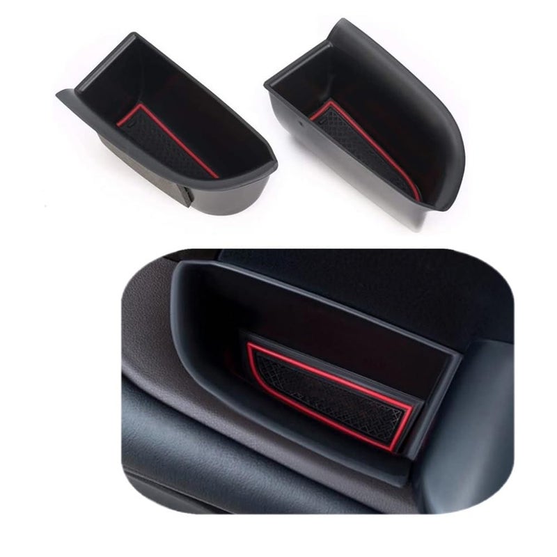 Vesul Front Row Door Oragnizer Compatible with Toyota Highlander 2014 2015 2016 2017 2018 2019 Armrest Phone Container Door Handle Pocket ABS Grab Tray Insert Glove Pallet - Image 3