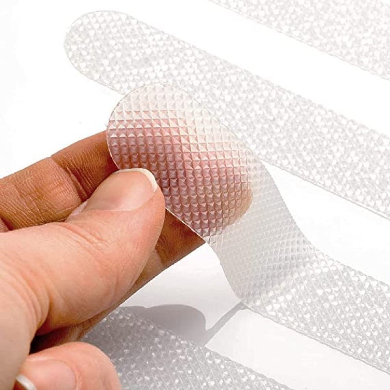 PRAYAS AntiSlip Strip Stickers Bathtub Safety Shower Treads with Scraper Bath Shower NonSlip Strip for Bath Shower Room Kitchens Baby Rooms Stairs Pack of 50 - Image 3