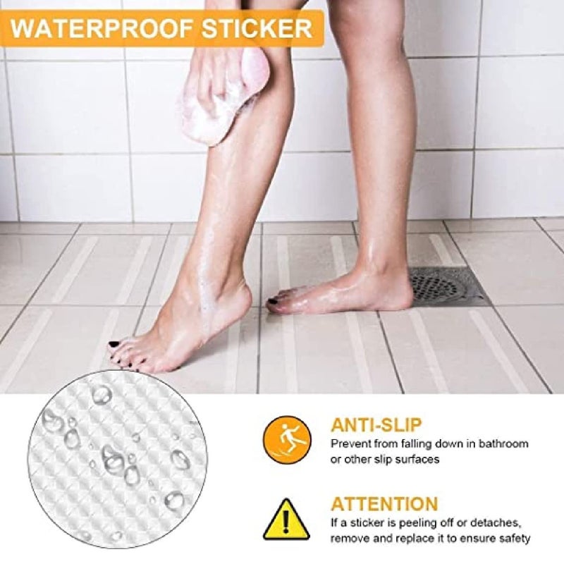 PRAYAS AntiSlip Strip Stickers Bathtub Safety Shower Treads with Scraper Bath Shower NonSlip Strip for Bath Shower Room Kitchens Baby Rooms Stairs Pack of 50 - Image 4