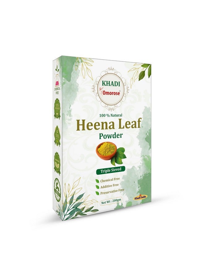 KHADI Omorose Khadi Omorose Heena (Mehendi) powder for hair color | 200 gram | Natural | Triple Sieved | Resealable Stand Zipper Pouch - Image 3
