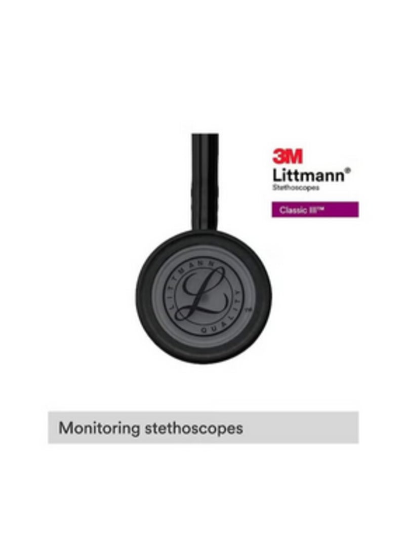 Littmann 3M Littman Classic Stethoscope Chest Piece Black Edition Black Tube 27 Inch 5803  - Image 3