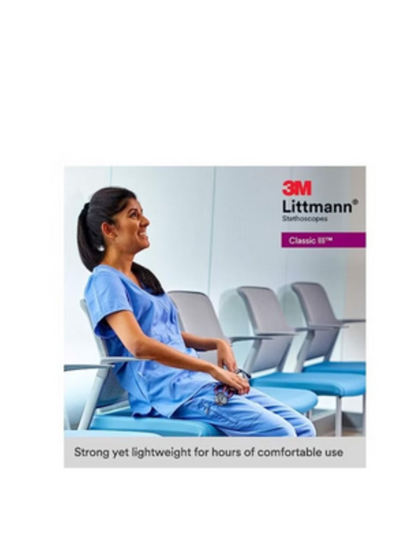 Littmann 3M Littman Classic Stethoscope Chest Piece Black Edition Black Tube 27 Inch 5803  - Image 5