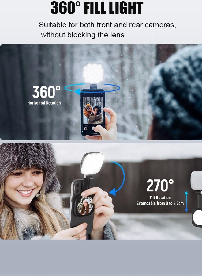 Sahramart Black Magnetic Led Selfie Light for iPhone, Portable Selfie Fill Light for iPhone, Pocket Size Phone Light for Video Recording/Selfies/TikTok/Live Streaming - Image 5