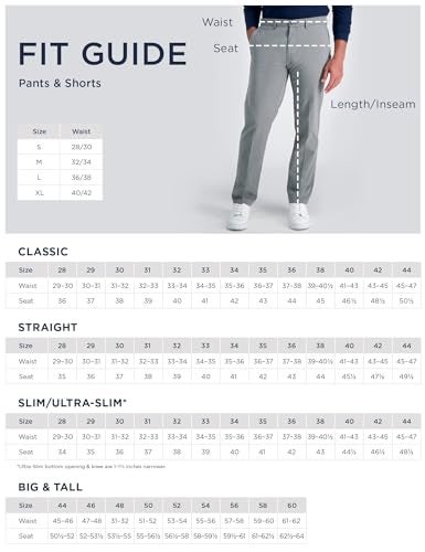 Haggar mens Eclo Stria Expandable-waist Pleat-front dress pants, Navy, 36W x 34L US - Image 2