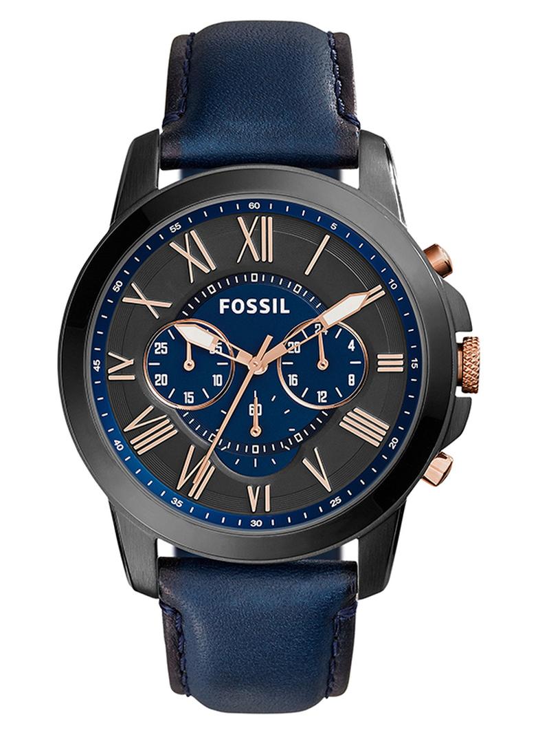 FOSSIL Men Analog Round Shape Leather Wrist Watch - Image 1