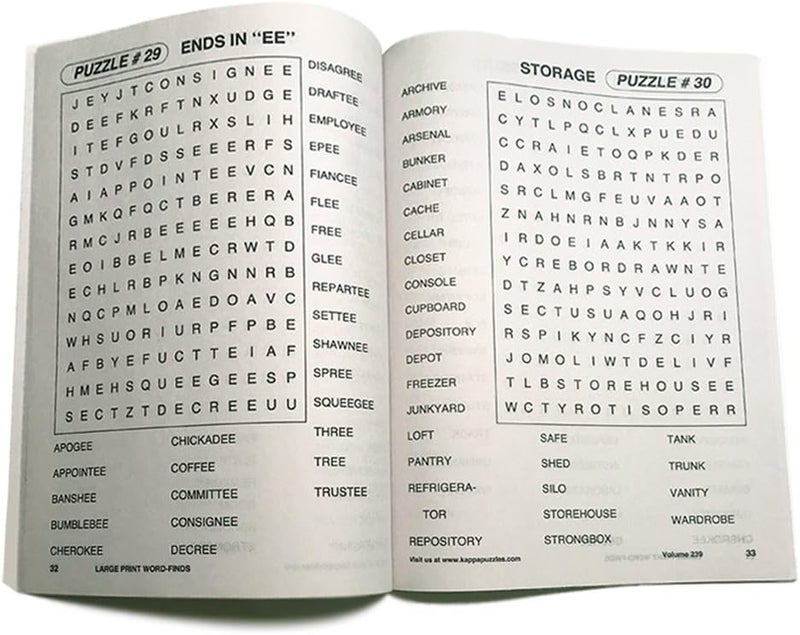 Kappa Word Search Puzzle Book Bundle 4Pack Bundle EasytoRead Large Print  80 Challenging Searching Games Each  Men Women Adults Seniors  Less Eye Fatigue  Strain - Image 5