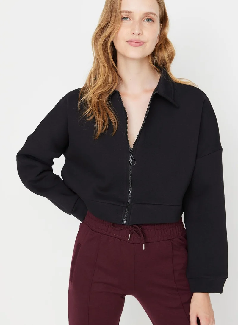 trendyol Zip Throgh Crop Jacket
