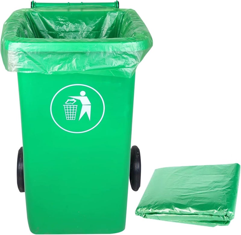 Maykela Extra Large Trash Bag 10Pcs Garbage Bag Large Trash Bags,120 * 140cm Green Plastic Garbage Bag,Can Liners for Contractor, Lawn and Leaf,Outdoor,Construction (Green-10 Pack) - Image 1