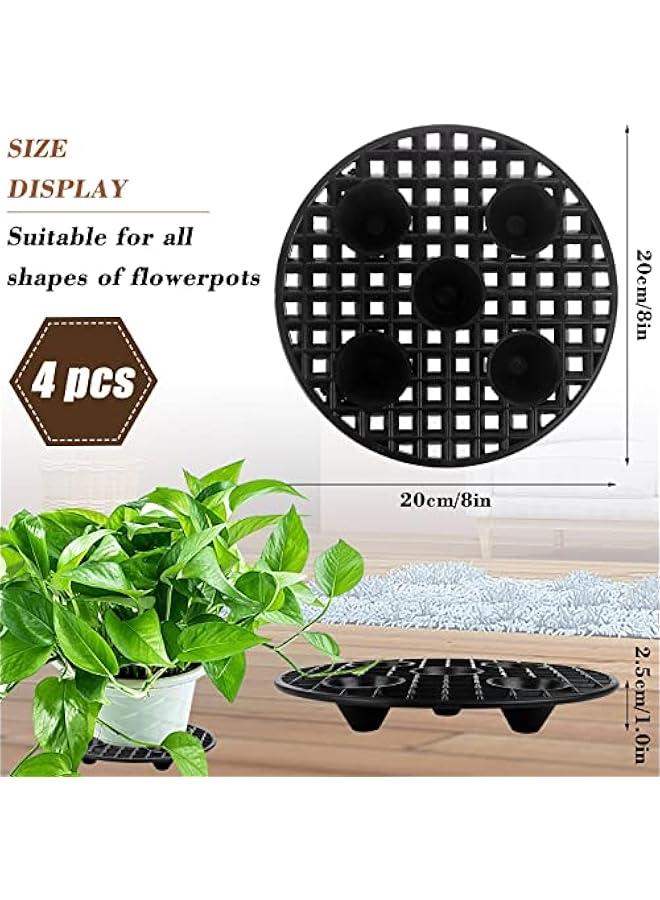 4 PCS Plant Pot Elevator 8 Inch Plant Risers for Pots Indoor Outdoor Heavy Duty Plant Stands Level Pot Elevator for Prevent Rot and Damage to The Floor