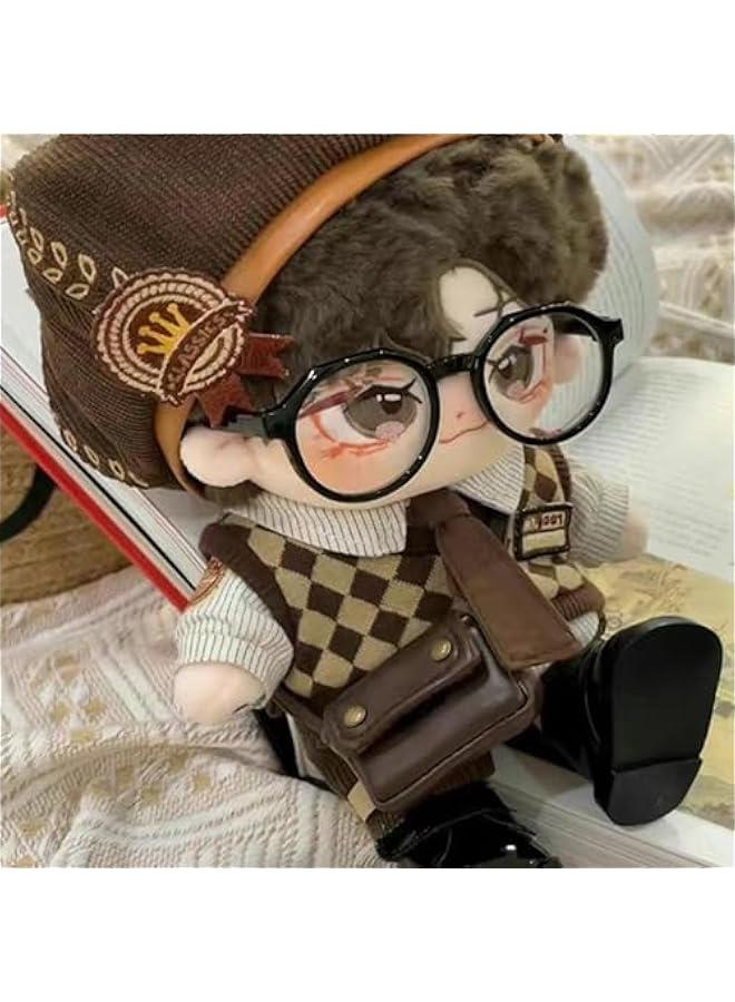 Arabest 20cm Plush Doll Clothes Hat Shirt Vest Pants Tie Backpack Glasses Mailman Set 8in Doll Accessories Dress Up  - Image 3