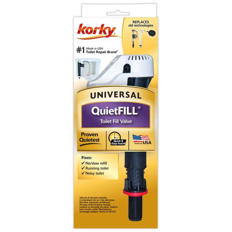 Korky QuietFILL Toilet Fill Valve - Universal Fits 99% of Toilets - Easy Height Adjust for Fast Install, 528 - Image 5