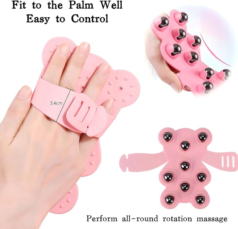 KINTEGOOD Handheld Massage Roller Glove 9 Magnetic Roller Balls Deep Tissue Body Massager for Muscle Pain Relief Back Neck Shoulder Portable Design for Home and Office Use - Image 4