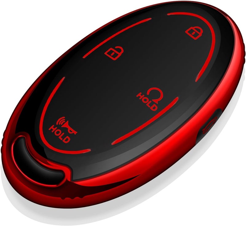 Tukellen Key Fob Cover for Hyundai Ioniq 6, Grandeur GN7, KONA - Red TPU Protector for 5-Button Smart Key - Image 1