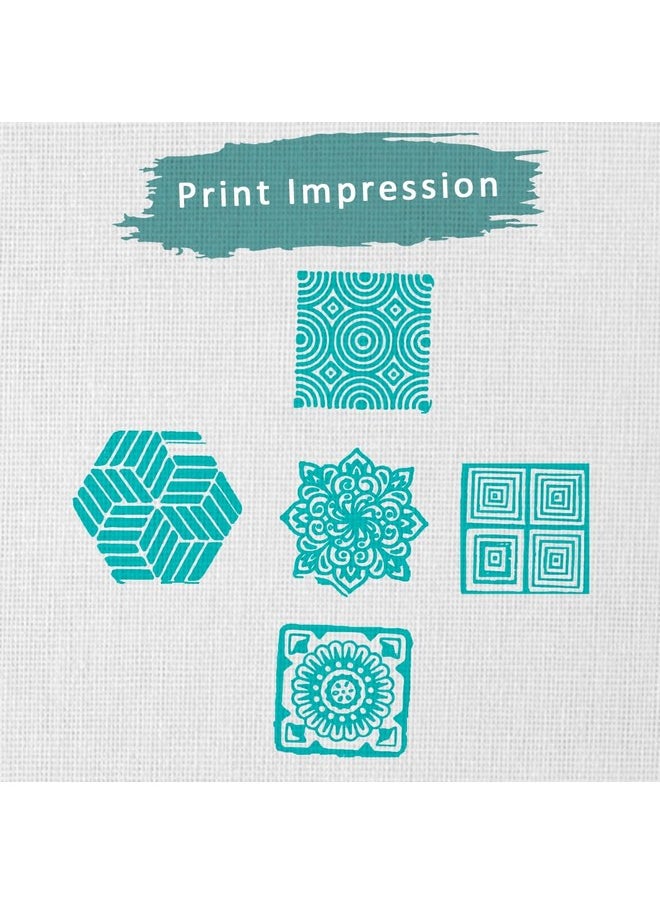 Hashcart Hashcart | Set of 5 | Wooden Handcarved Designer Blocks for Printing/Stamps for Mahndi/Saree Border/Scrapbooking/Fabric Textile Paper/Kids/Art Work  - Image 4