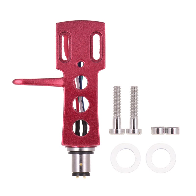 غطاء رأس محرر أقراص اللبيوم الشامل (Universal LP Disc Record Player Phono Turntable Headshell) مصنوع من سبائك الألومنيوم ب4 دبابيس مع أسلاك من الكوبلر النقي المُعزز (OFC Leadwires) وطرفات مطليّة بالذهب، مصمم لمحررات الأقراص المباشرة LP120-USB/ LP240-USB/ LP1240-USB/ AT-LP5 - Image 3