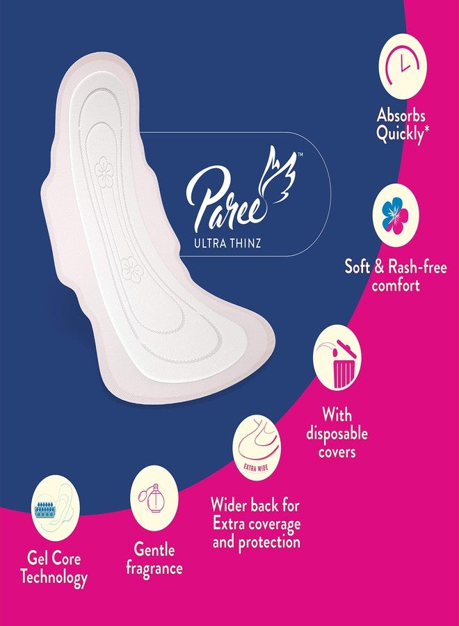 Paree Ultra Thinz Soft & Rash Free Double Feathers XL Tri-Fold Sanitary Pads, 30 Pads + Paree Pariz Intimate Wash with Apple & Red Berry Extracts (100ml) - Image 4