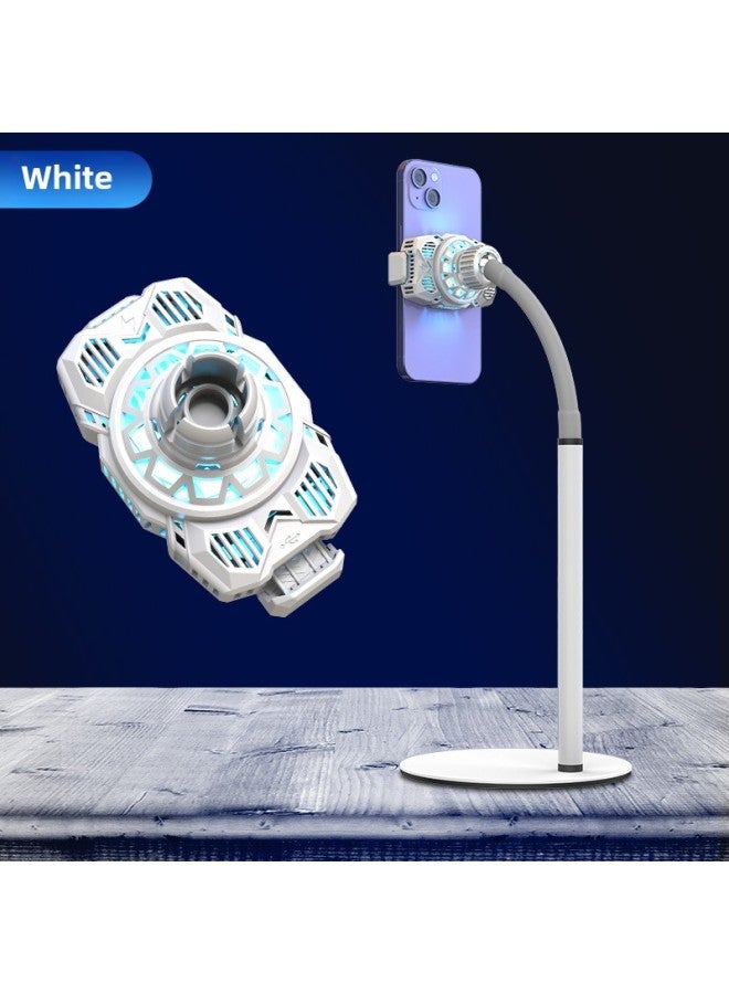 Loquat 2024 Semiconductor Refrigeration Turbo Fan Universal Wheel Bracket Radiator Live Cooling Chicken Artifact-Color:S98 Radiator Set White  - Image 1