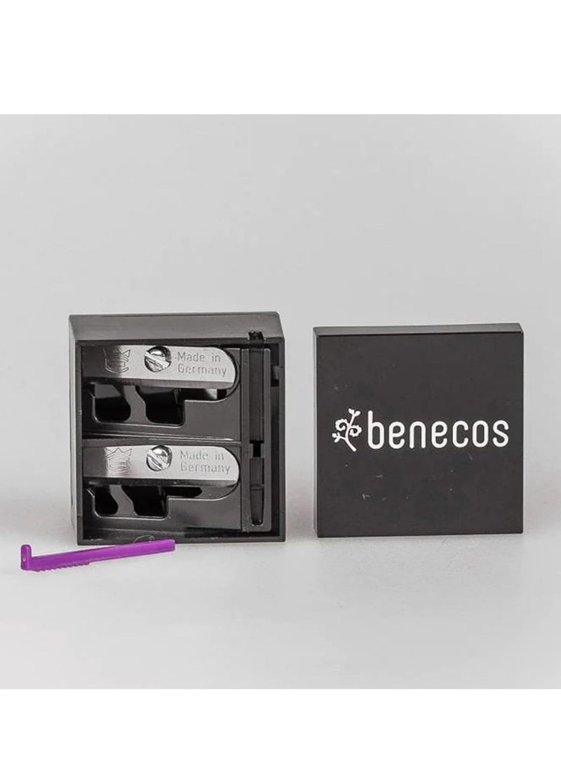 Benecos double sharpener for cosmetic pencils - with integrated cleaning spatula - Image 3