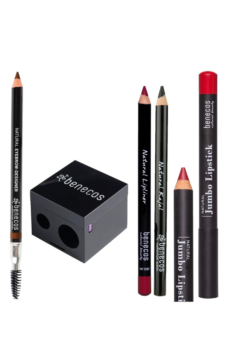 Benecos double sharpener for cosmetic pencils - with integrated cleaning spatula - Image 4