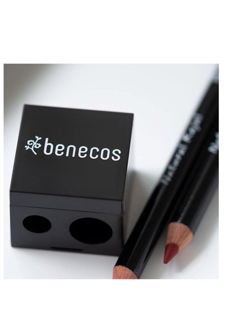Benecos double sharpener for cosmetic pencils - with integrated cleaning spatula  - Image 2