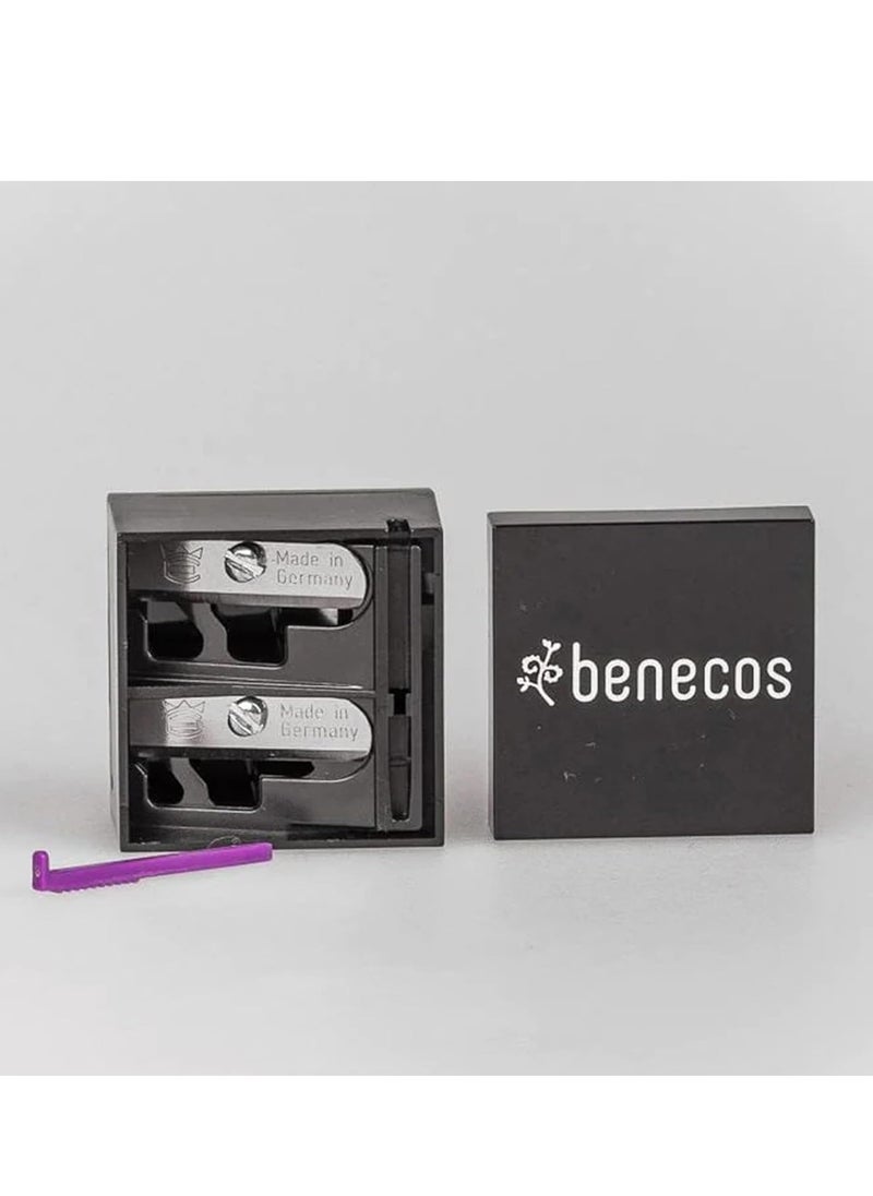 Benecos double sharpener for cosmetic pencils - with integrated cleaning spatula  - Image 3