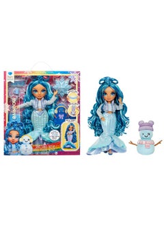 RAINBOW HIGH Winter Wonderland Skyler - Blue 11” Fashion Doll With Magic Snow Hidden In Fashion That Puffs Up With Water, And Snowman Kit, Great Gift For Kids 4-12 Years Old  - Image 1
