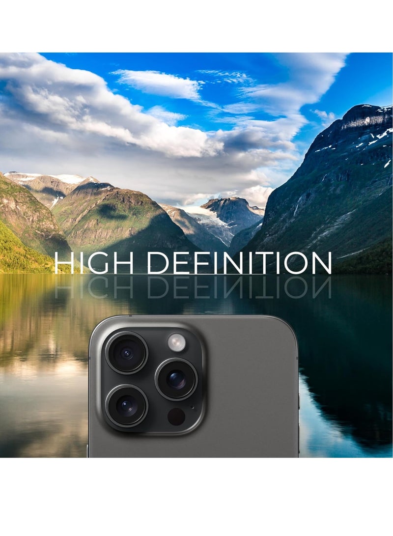 عدسة جرافين زجاجية لكاميرا (iPhone 15 Pro/15 Pro Max (3 عدسات)) - Image 3