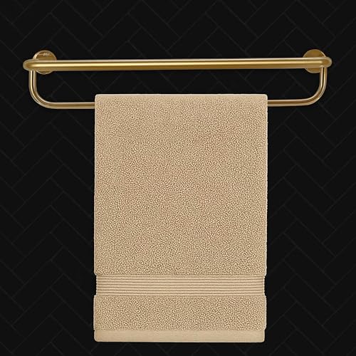 Hindware Italian Collection Towel Hanger for Bathroom | PVD Coated Towel Holder | Brass Towel Rack |Luxury Pure Gold Color Finish | Premium Bathroom Accessories Series - Image 1
