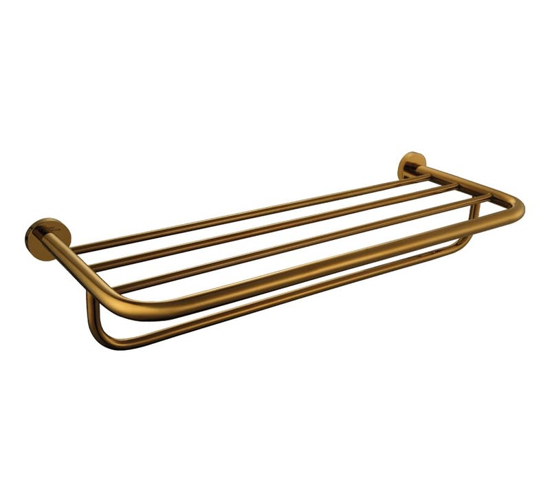 Hindware Italian Collection Towel Hanger for Bathroom | PVD Coated Towel Holder | Brass Towel Rack |Luxury Pure Gold Color Finish | Premium Bathroom Accessories Series - Image 4