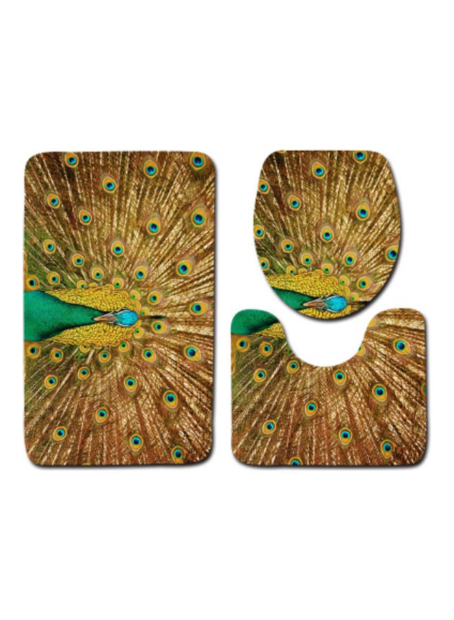 Beauenty 3-Piece Bath Mat Accessory Set multicolour 75x45cm