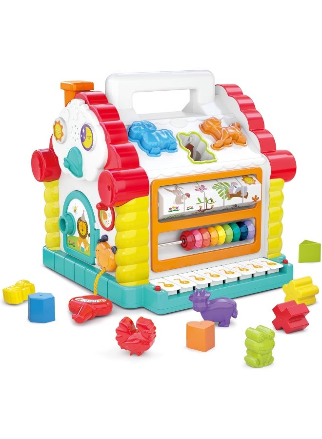 HOLA Activity House Ssorter For Toddlers, Educational Toy W/Animal Sounds, Music, Ssorter, Spinning Beads, Lights & Sounds, Fine Motor Skills, Cognitive Development & Imagination 18M+ - Image 1