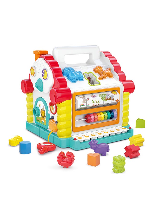 HOLA Hola Activity House Shape Sorter for Toddlers, Educational Toy w/ Animal Sounds, Music, Shape Sorter, Spinning Beads, Lights & Sounds, Fine Motor Skills, Cognitive Development & Imagination 18M+  - Image 1