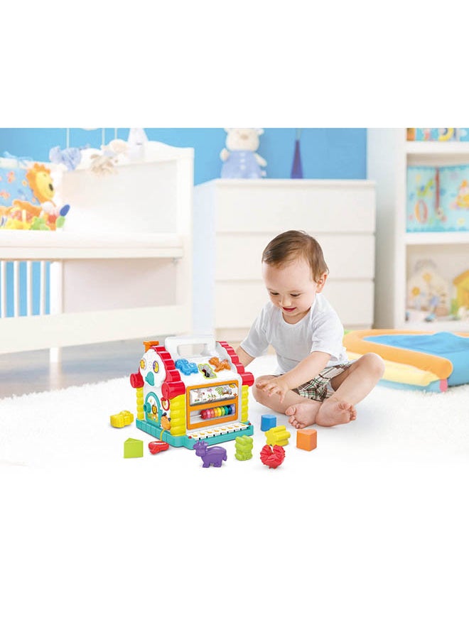 HOLA Hola Activity House Shape Sorter for Toddlers, Educational Toy w/ Animal Sounds, Music, Shape Sorter, Spinning Beads, Lights & Sounds, Fine Motor Skills, Cognitive Development & Imagination 18M+  - Image 2