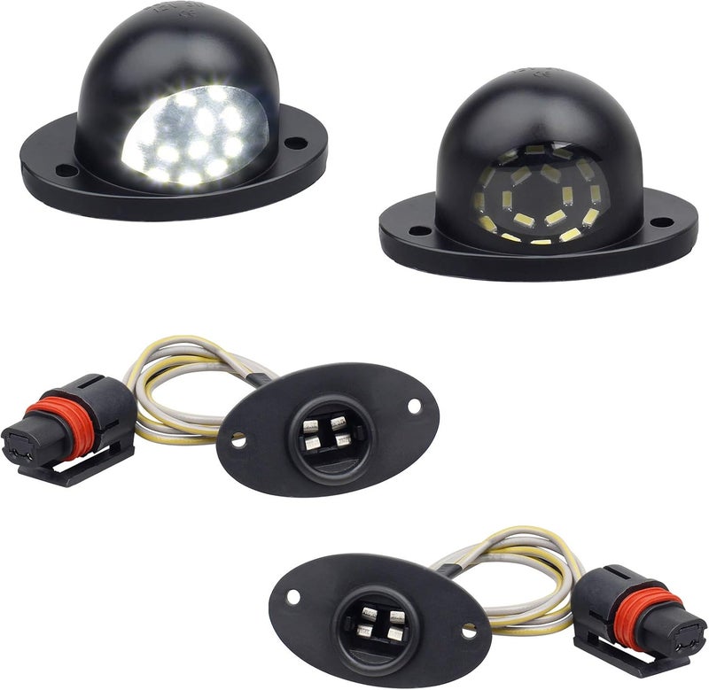 NDRUSH LED License Plate Light Tag Lamp with Wiring Harness for Dodge Ram 1500 2500 3500 (1994-2001) - 6500K White - Image 1
