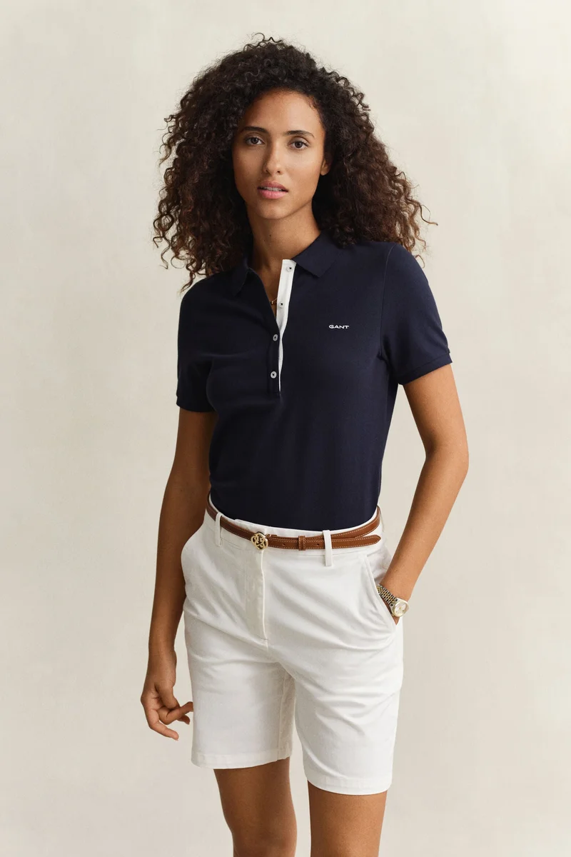 GANT Slim Contrast Pique Polo Shirt