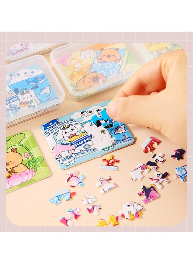 5 Pieces of Cute Capibala Scene Puzzles for Kids & Teens - Challenging Mini Puzzles , Perfect for Relaxation and Home décor - Great for Beginners and DIY Enthusiasts, Educational and Stress-relieving Activities for 4-6 Year Olds - Image 2