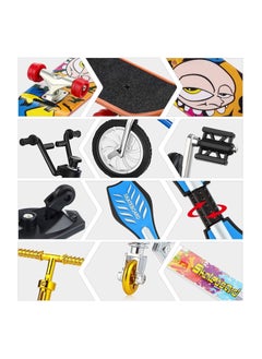 Y&D Mini Skateboard Finger Toys Set 18 Pieces Includes Skateboards Bikes Scooter Scooters and Matched Wheels Tools Accessories Educational for Party Favors  - Image 2