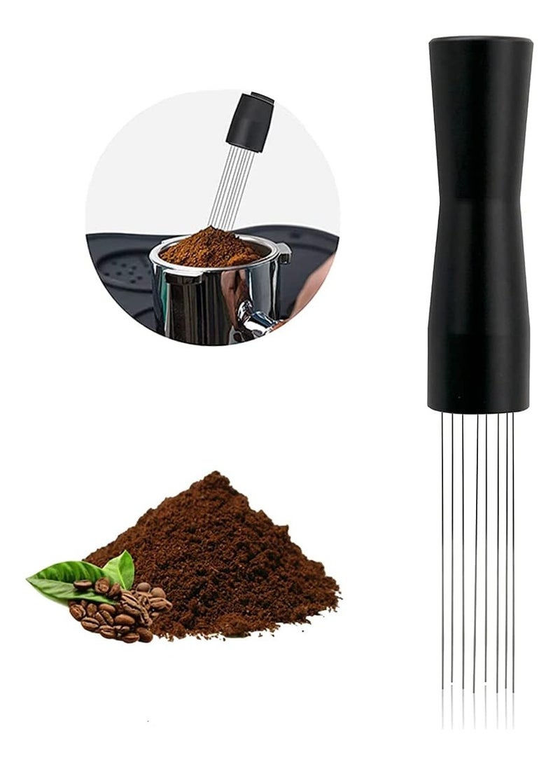 MIBRU Coffee Needle Pen Size Wdt Tool Espresso Distribution Tool Coffee Powder Stirrer With Aluminum Stand Black 14x2.5x2.5cm - Image 2