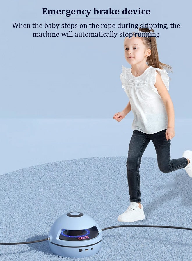 Joudiplay Smart Jump Rope Machine, Electric Rope Skipping Machine Wireless Remote Control, Rope Skipping Sports Multi-person Entertainment for Family, Office 10 Gears Can Be Adjusted - Image 2