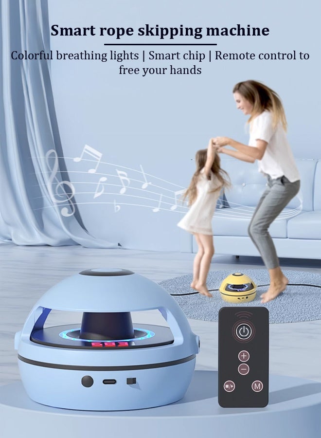 Joudiplay Smart Jump Rope Machine, Electric Rope Skipping Machine Wireless Remote Control, Rope Skipping Sports Multi-person Entertainment for Family, Office 10 Gears Can Be Adjusted - Image 1