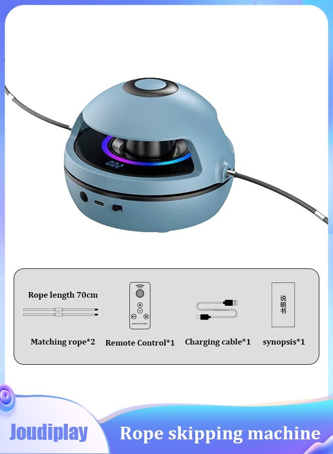 Joudiplay Smart Jump Rope Machine, Electric Rope Skipping Machine Wireless Remote Control, Rope Skipping Sports Multi-person Entertainment for Family, Office 10 Gears Can Be Adjusted - Image 3