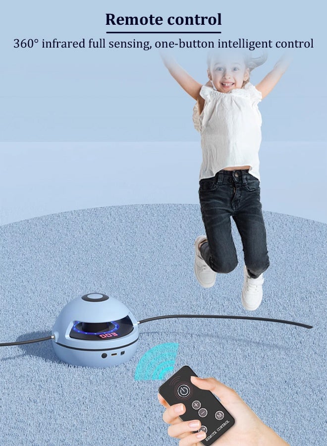 Joudiplay Smart Jump Rope Machine, Electric Rope Skipping Machine Wireless Remote Control, Rope Skipping Sports Multi-person Entertainment for Family, Office 10 Gears Can Be Adjusted - Image 4