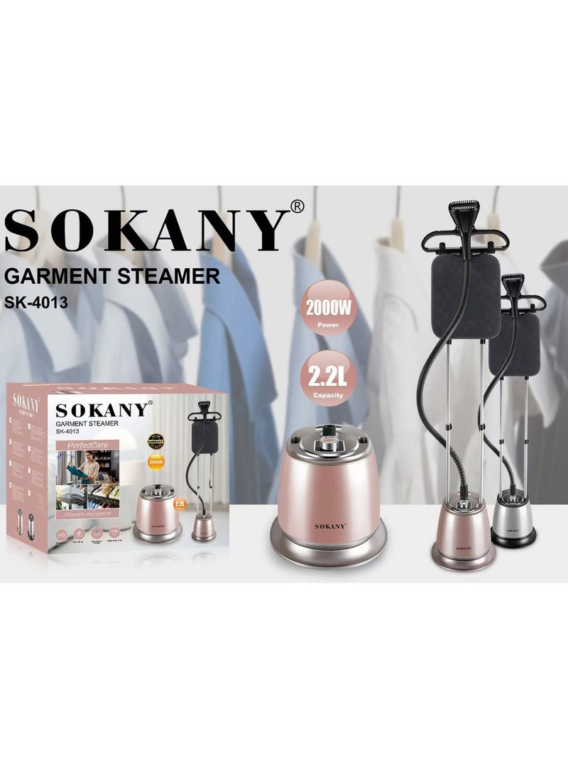 Steam ironing machine for clothes, 2000 watts, 2.2 liters- multi-color - Sokany SK-4013