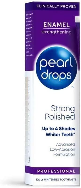 Pearl Drops Strong White Toothpaste Polished Mint Flavour Clinically Proven Whitening Low Abrasion Daily Use Formula 75ml - Image 2