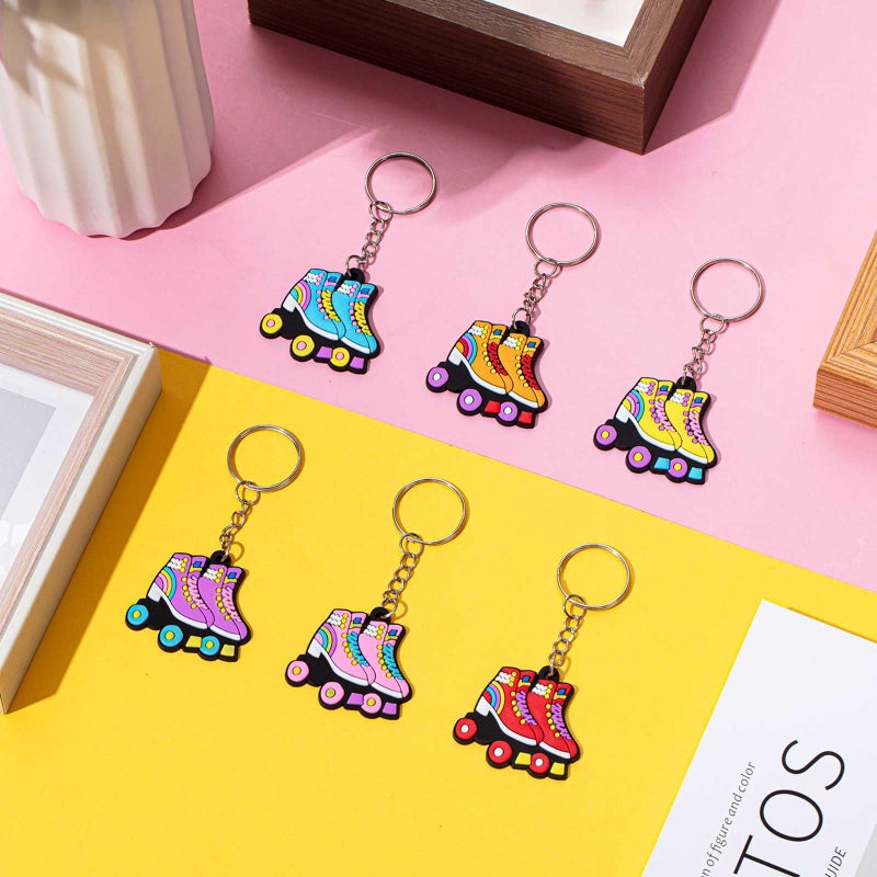 Ferreve 36 Pcs Roller Skate Keychain for Party Favors Roller Skating Supplies for 70s 80s 90s Hip Hop Disco Themed Birthday Party Decorations Gifts - Image 5