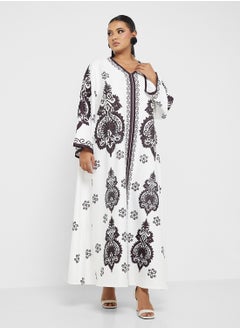 Khizana Plus size printed jalabiya  - Image 4