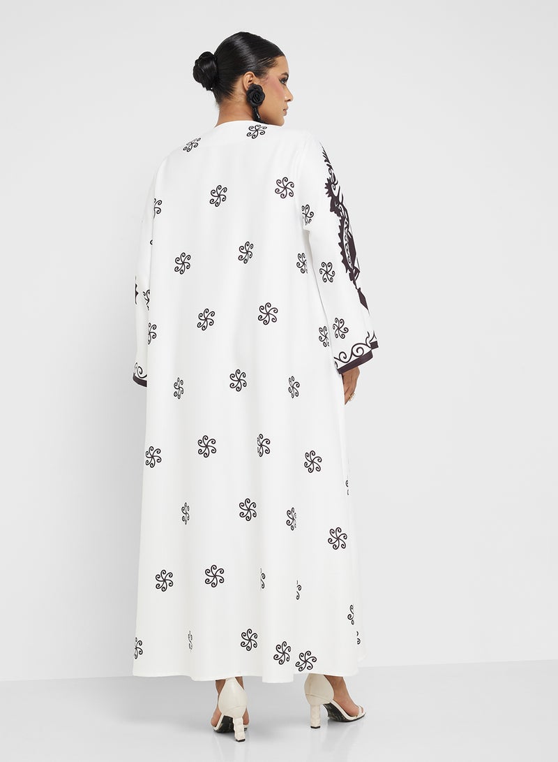 Khizana Plus size printed jalabiya  - Image 2