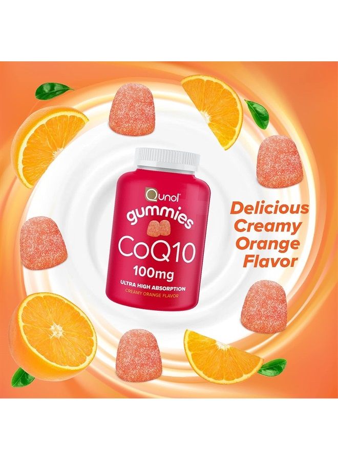 CoQ10 Gummies by Qunol, 100 mg, Delicious Gummy Supplements, Helps Support Heart Health, 60 ct