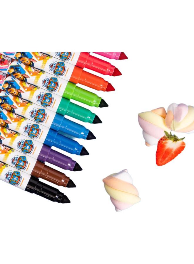Deli Paw Patrol Series Food-Grade Round Barrel Watercolor Markers, Pp Box, 12 Colors, Children'S Drawing, Hm516-12 - Image 1